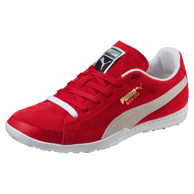 Chaussure de Foot Puma Future Suede Turf Homme Rouge/Blanche Soldes 621ZYWUR